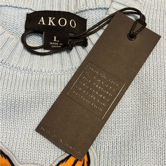 🆕 AKOO Men's Jr. Year Sweater - Blue - Size Large - Picture 6 of 8